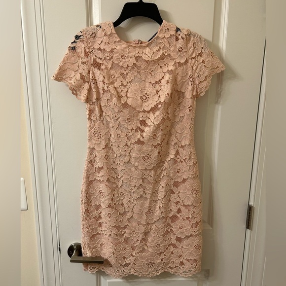 Lauren Ralph Lauren Pink Lace Mini Dress - Picture 1 of 4